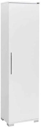 FWStyle White Gloss Storage Cabinet Adjustable Shelves 169cm Tall
