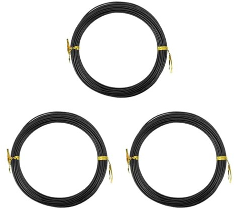 Filo per addestramento bonsai, 3 rotoli di filo di alluminio per bonsai, lunghezza 10 metri, adatto per modellare piante bonsai