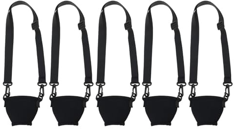 MHADBKH Lot de 5 cordons isolants réglables en néoprène avec sangle de cou pour verres à vin, festival, fête, porte-gobelet portable