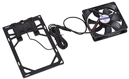 LIYJTK Mini Solar Powered Fan 6W 12V Solar Exhaust Fan Mini Ventilator Fan for Small Pet Dog House Chicken Coops Greenhouse Sheds with 3 Meters Long Cable