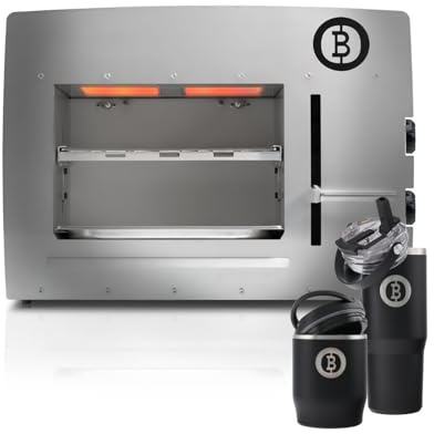 Beefer XL-Chef DE/AT 20 NGH Erdgas 800°C Oberhitzegrill Gasgrill Edelstahl mit Thermobecher & Thermobehälter im Set
