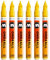 Molotow One4All 127HS Acryl Marker (2,0 mm Strichstärke, hochdeckend und permanent, UV-beständig, für fast alle Untergründe) 6 Stück Farbe 006 zinkgelb