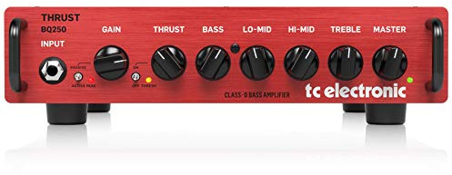 TC Electronic THRUST BQ250 Testata per basso portatile da 250 Watt con preamplificatore Mosfet e compressore di spinta