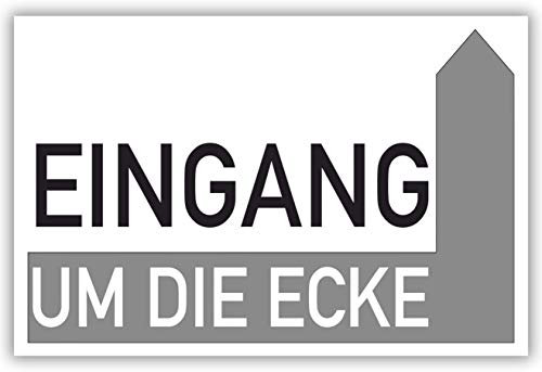 SCHILDER HIMMEL anpassbares Wegweiser Restaurant Schild 21x15cm Alu-Verbund mit Klebestreifen, Eingang rechts Ecke Nr 907 eigener Text/Bild verschiedene Größen/Materialien