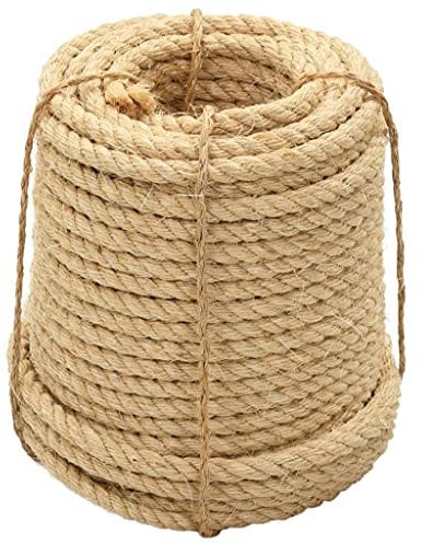 vidaXL Seil Sisalseil Naturseil Schnur Kratzbaum Kratzbäume Kratzbaumseil Tau Tauwerk Juteseil Dekokordel Garten Camping 100% Sisal 14 mm 100 m Natur