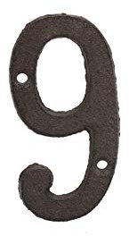 Small Door Number - Cast Iron (9)