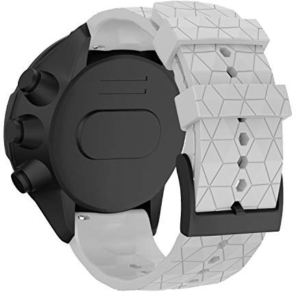 RongYooo Ersatzarmbänder für SUUNTO 9 Baro/SUUNTO 9 Armband (kompatibel für SUUNTO 9 Baro/SUUNTO 9) Edelstahlarmband. (Weiß)