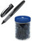 Schneider Ray Tintenroller (Nachfüllbar mit Standard Tintenpatronen, geeignet für Rechts- und Linkshänder) + 100 Patronen blau Standard löschbar (Onyx, Tintenroller + 100 Patronen)