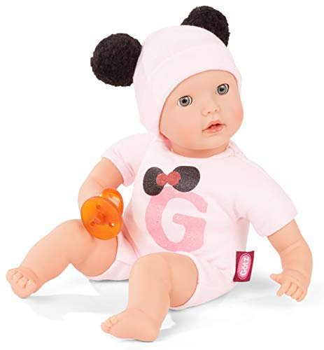 Götz 2020142 Muffin to Dress Puppe Signature Edition - 33 cm große Babypuppe mit blauen Schlafaugen, ohne Haare mit Mütze und Schnuller - Weichkörper-Puppe ab 18 Monaten