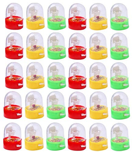 JZK 30 x Mini Giocattolo Basketball Gioco canestro Bambini Pallacanestro del Dito Gioco Basket da Tavolo Gadget Divertente pensierino regalino fine Festa Compleanno Bimbi
