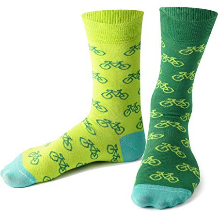 Nanushki unisex lustige verrückte Motiv Socken Fahrrad Radfahren (Tour de Green, 36-39, numeric_36)