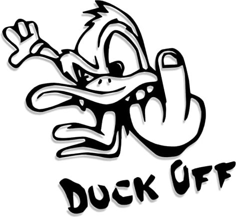 Decus Shop Duck Off 2788 // Sticker Aufkleber vers. Größe Farbe