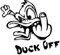 Decus Shop Duck Off 2788 // Sticker Aufkleber vers. Größe Farbe