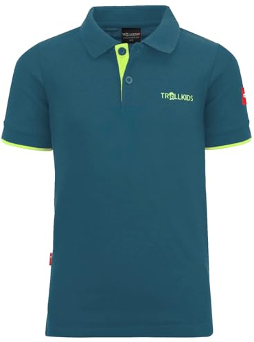 Trollkids Kids Bergen Polo XT 98, Petrol