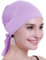 osvyo Bambus Chemo Kopftuch für Frauen mit Haarausfall - Krebspatienten Kopfbedeckung Turban in Versiegelter Verpackung LICHT LILA