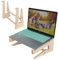 HuaLiSiJi Supporto Laptop Legno Supporto Legno Portatile, Universale Ergonomico Ben Ventilato, Bello, Salvaspazio (A)