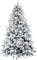 Albero di Natale Effetto Realistico Rami Fissi Apertura ad Ombrello Ignifugo Montaggio Facile (210 cm, Verde Innevato)