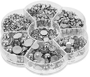 Milisten Semicircle Resin Charms for Diy Crafting Stylish Clothing Accessories Jewelry Ornaments Imitation Pearl Decors for Nail Art Headwear