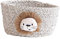 Gewebter Aufbewahrungskorb Korb Kleine Süße Aufbewahrungsbox Baumwollseil Geflochten Spielzeug Körbe Aufbewahrung Regalkorb für Mehrzweck Behälter Home Office Desktop Organizer Deko,Braun Löwe