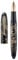Hongdian N23 Black Rabbit Fountain Pen, Iridium Extra Fine Nib Gold Trim, New Year Lucky Rabbit Carving Design, Smooth Writing Pen with Converter and Metal Pen Box Set