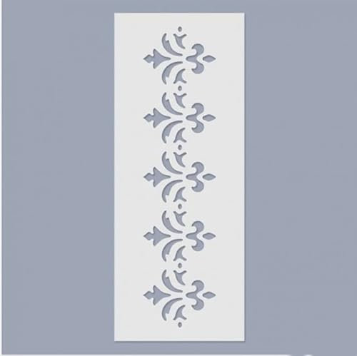 Zita's Creative Schablone - Bordüre Nr. 07. - Wiederverwendbare Schablone für 3D Strukturen und Mixed Media