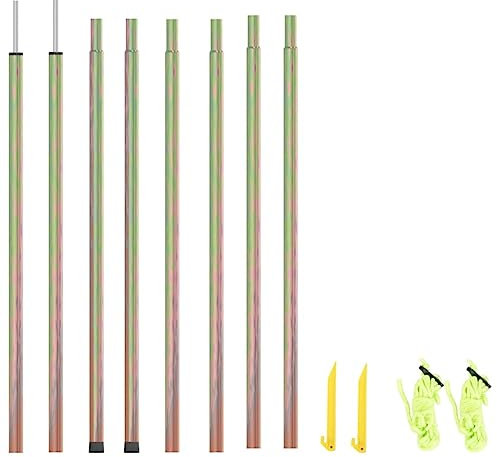 vidaXL Sunshade Sail Poles - 2 pcs 200 cm Galvanized Steel Strength and Durability - Easy to Set Up/Adjust/Store - Ideal for Outdoor Shading