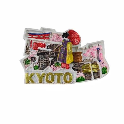 Kühlschrankmagnet, Motiv: Kyoto Honshu Island, Japan, Reise-Souvenir, 3D-Kühlschrankdekoration, Magnetaufkleber, Bastel-Kollektion
