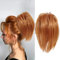 PORSMEER Pferdeschwanz Extensions mit Klammer Kurz Gerades Haargummi Clip in Haarteil Ponytail Natürliches Kunsthaar Haar Haarverlängerunge Messy Bun für Damen Mädchen