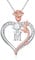 TINGN Gifts for Women Teens Girls Necklace - Heart Initial Necklaces Gifts for Women Teenage, Letter M Rose Heart Necklace for Women Teen Girls Birthday Mothers Day Gifts for Her Women's Jewelry