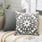 ETOLISHOP 2er Set Kissenbezug Super Weiche Kissenbezüge Mandala Muster Dekorative Grau Kissenbezug Moderne Dekokissen Sofakissen Kissenhülle Set für Sofa Schlafzimmer Stuhl Auto Couchkissen 50x50cm
