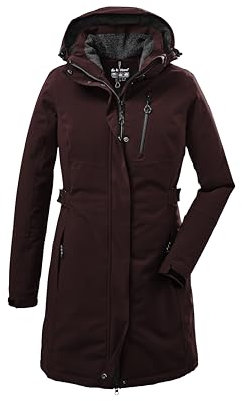 killtec Damen Funktionsparka/Parka mit abzippbarer Kapuze KOW 165 WMN PRK, dunkelweinrot, 40, 37726-000