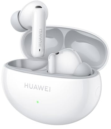 HUAWEI FreeBuds 6i Intelligent Dynamic ANC 3.0, Punchy Bass, Schnelles Laden, Längeres Hören, Ablenkungsfreies Telefonieren, IP54 Schweiß- und Wasserbeständigkeit, Dual-Geräte-Anschluss, Weiß