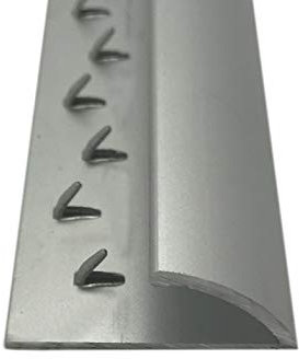 Grandismo Prestige Carpet to Vinyl Flooring or Doorway Strip - Single Edge Trim - Metal Plate Threshold Strip Doorbar - Matt Silver Finish - 3ft Length