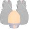Tommee Tippee GroEgg2 Digital Colour Changing Room Thermometer and Night Light, USB Powered and  The Original Grobag Swaddle Bag, Hip-Healthy Design, 0-3m, 2.5 and 1.0 TOG, Sky Grey Marl