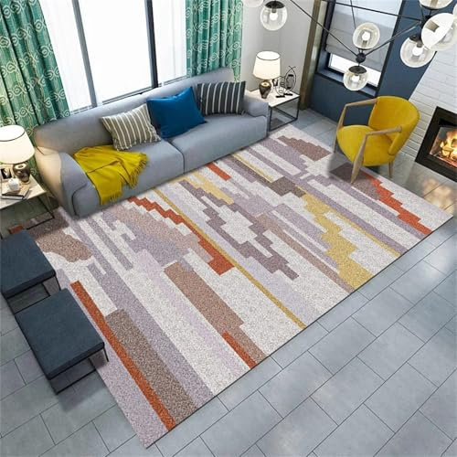 AU-OZNER tappeto cameretta bimba Moquette lilla, tavolino antibatterico balcone divano tappetotappeto lettiera,Lilla,120x140 cm