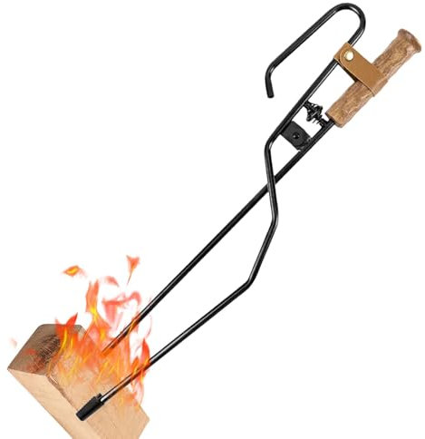 Pince de cheminée, pince à bois, pince à feu pour foyer, pince à feu de camp, pince à bois de chauffage, pince à bois de chauffage, outil de cheminée d'extérieur multifonction