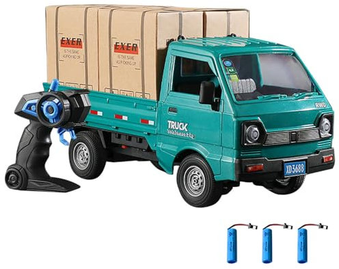 Hylukon Auto telecomandata, 1/16 2,4 GHz, camion radiocomandato con vano posteriore, trasporto di merci, camion radiocomandato (RC)