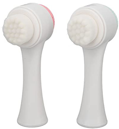 Qukaim Gesichtsreinigungsbürste, 2 Stück, doppelseitige Tiefenölreinigung, Gesichtspeeling-Bürste für Gesichtswäsche und Massage, Peeling-Gesichtsschrubber