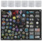 Vyanveo 60x45cm Tableau Tableau Scratch pour Ecusson, Noir Panneau Patches avec Crochet et Boucle pour Moral Panel Display