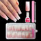 ZAHRVIA Kit De Faux Ongles, Faux Ongles Naturels Roses Dégradés Avec Colle, Faux Ongles Acryliques en Square à Bouts Roses, 120Pcs Glossy Full Cover Nails for Women Girls (Gradient Medium Square)