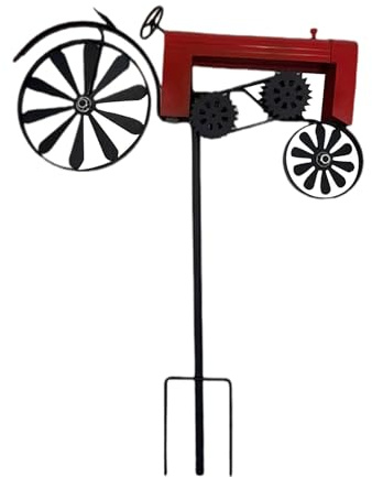 Landwirtschaftliche Metall-Traktoren, Windmühlen-Bodenpfahl, dekorativer Pfahl für Garten, Bauernhof, antiker Gartenstecker für Blumenbeete