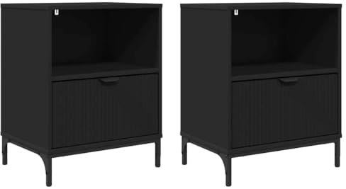 vidaXL Modern Night Table - Bedside Table for Bedroom Contemporary Design with Storage Unit Simple Minimalist Trolley
