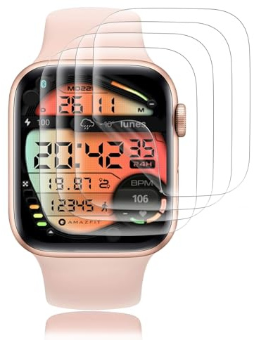 4 pièces 3D Verre Trempé pour Apple Watch 7/8/9 41mm Protection écran, 0,33mm & TPU auto-réparateur, Anti-Rayures, 100% sans Bulles Vitre Protection, Haute Sensibilité, Haute définition Protecteur