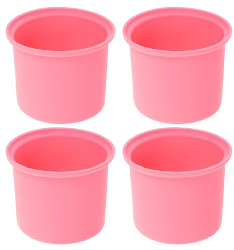 NULYLU 4pcs Wax Melting Pot for Waxing - Silicone Warmer Liner - Small Inner Bowl for Precision Hair Removal - Portable Heater Cup