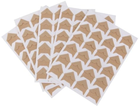 Adorainbow Selbstklebende Fotoecken Tragbar und Dekorativ Gelb aus Kraftpapier 5 Stück Praktischer Sticker zum Schutz und Verschönern für Fotoalben und Fotos