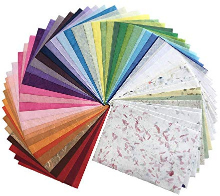RATREE SHOP 60 Blatt Maulbeerpapier Blatt Design Handwerk Handarbeit Kunst Tissue Japan Origami Washi Großhandel Großverkauf Unryu Lieferanten Thailand Produkte Kartenherstellung Produkte aus Thailand