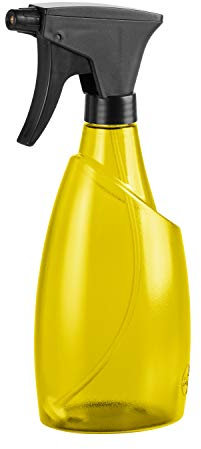 POETIC/EMSA - Blumensprüher - Aus robustem Kunststoff - Verstellbare Messingdüse - Sichtbarer Wasserstand - Farbe Gelb - Fassungsvermögen 0,7 Liter