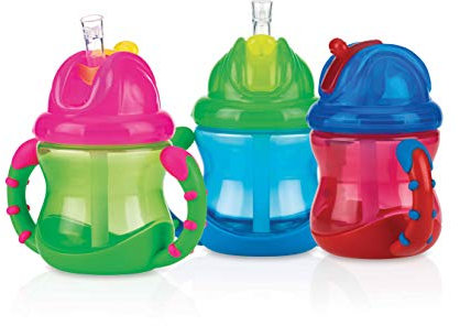 Nuby - Flip it auslaufsicherer Becher - 1 Stück NV0404002 Assorted Colours.
