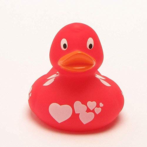 Badeenterot mit weissen Herzen