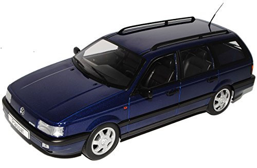 KK-Scale Volkwagen Passat B3 VR6 Variant Dunkel Blau 1988-1993 1/18 Modell Auto mit individiuellem Wunschkennzeichen